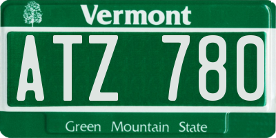 VT license plate ATZ780