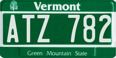 VT license plate ATZ782