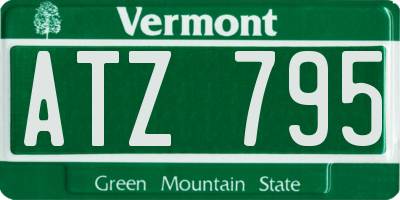 VT license plate ATZ795