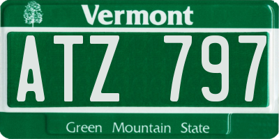 VT license plate ATZ797