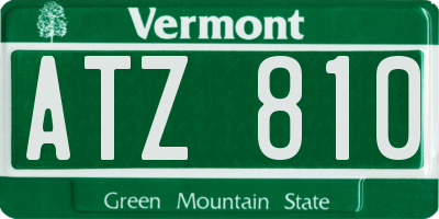 VT license plate ATZ810