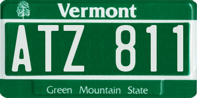 VT license plate ATZ811