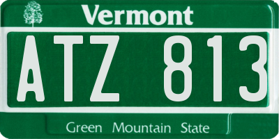 VT license plate ATZ813