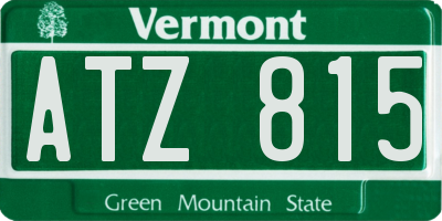 VT license plate ATZ815