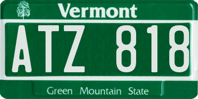 VT license plate ATZ818