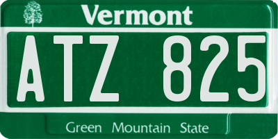 VT license plate ATZ825