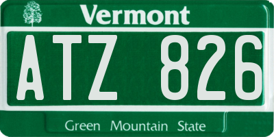VT license plate ATZ826