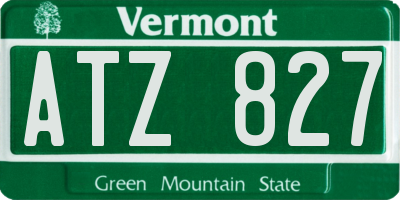VT license plate ATZ827