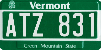 VT license plate ATZ831