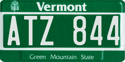VT license plate ATZ844