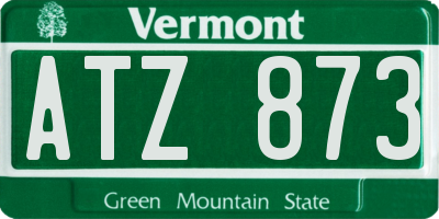 VT license plate ATZ873