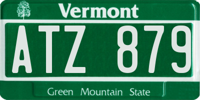 VT license plate ATZ879