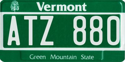 VT license plate ATZ880
