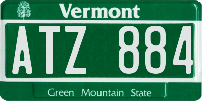 VT license plate ATZ884