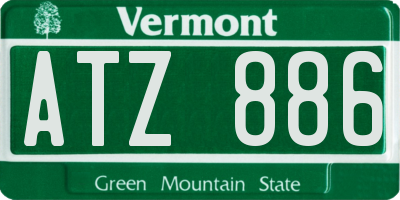 VT license plate ATZ886