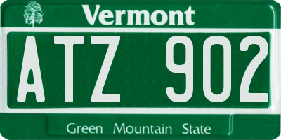 VT license plate ATZ902