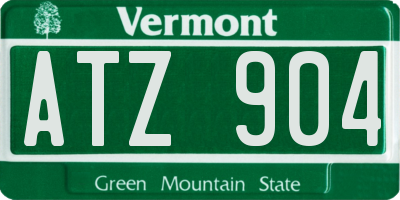 VT license plate ATZ904