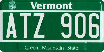 VT license plate ATZ906