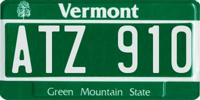 VT license plate ATZ910