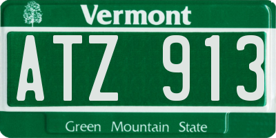 VT license plate ATZ913