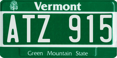 VT license plate ATZ915