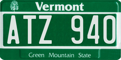 VT license plate ATZ940