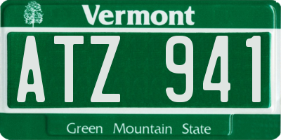 VT license plate ATZ941