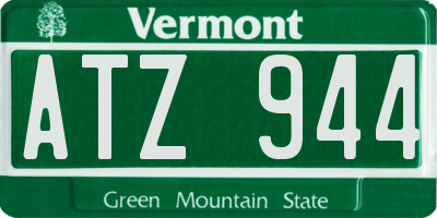 VT license plate ATZ944