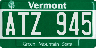 VT license plate ATZ945