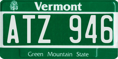 VT license plate ATZ946