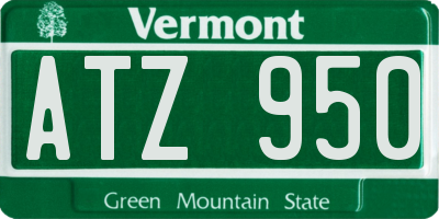 VT license plate ATZ950