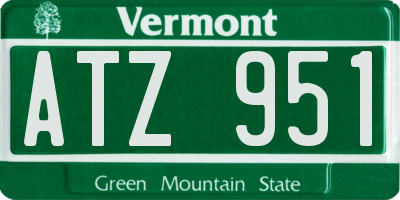 VT license plate ATZ951