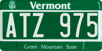 VT license plate ATZ975