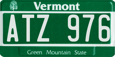 VT license plate ATZ976