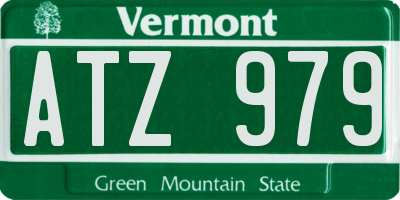 VT license plate ATZ979