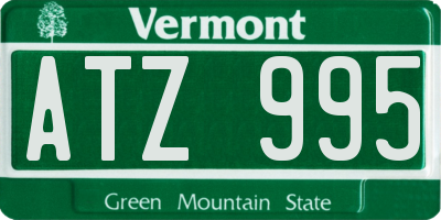 VT license plate ATZ995
