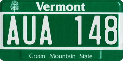 VT license plate AUA148