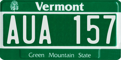VT license plate AUA157