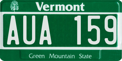 VT license plate AUA159