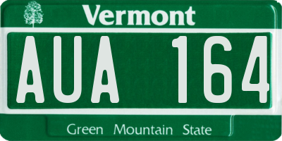 VT license plate AUA164