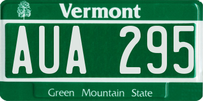VT license plate AUA295