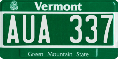 VT license plate AUA337