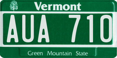 VT license plate AUA710