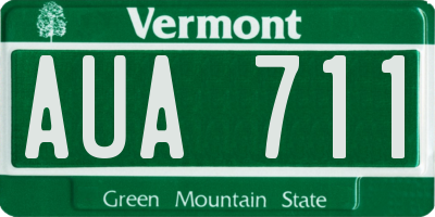 VT license plate AUA711