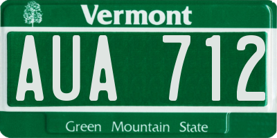 VT license plate AUA712