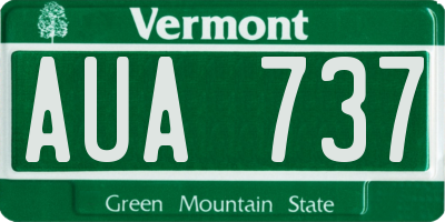 VT license plate AUA737