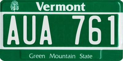 VT license plate AUA761
