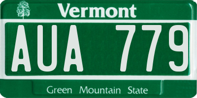 VT license plate AUA779