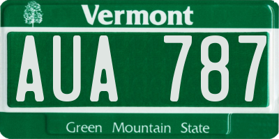VT license plate AUA787