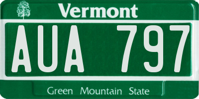 VT license plate AUA797